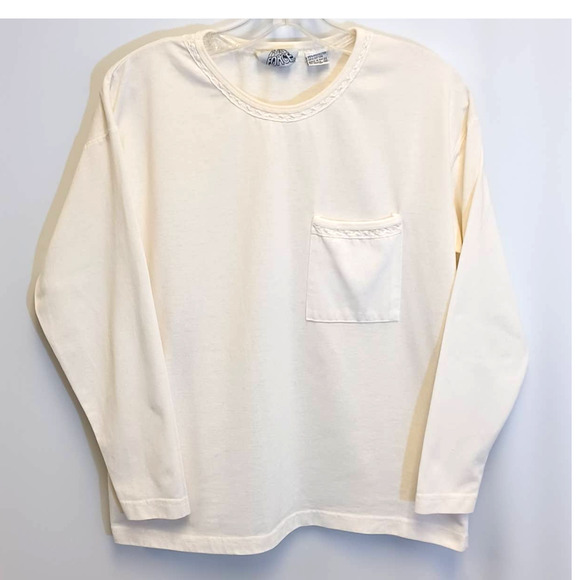Medium Top Shirt Long Sleeves Cream - Picture 1 of 5